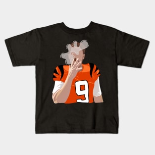 Joe Burrow Smoking Cigar Kids T-Shirt